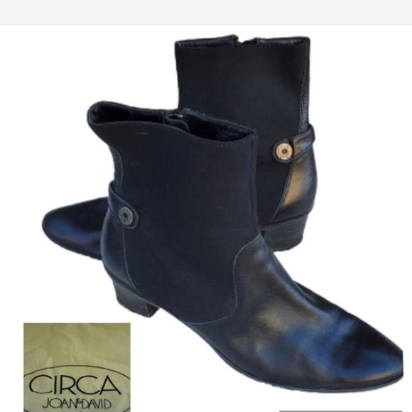 Circa Joan black‎ leather Ankle Boots 12 - Picture 1 of 12